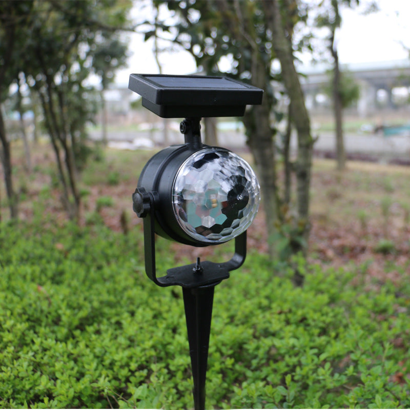 Outdoor solar magic ball color light revolving light