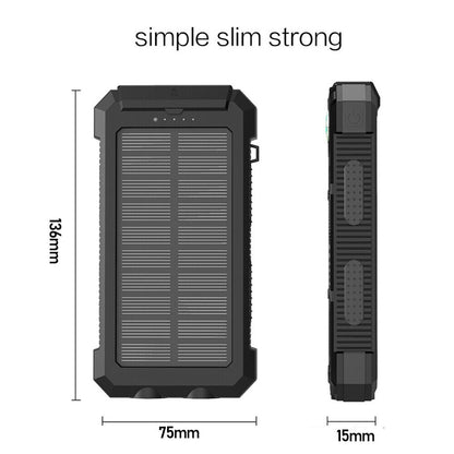 New Solar Power Bank Waterproof 2 USB LED Battery Charger For Mobile Phone